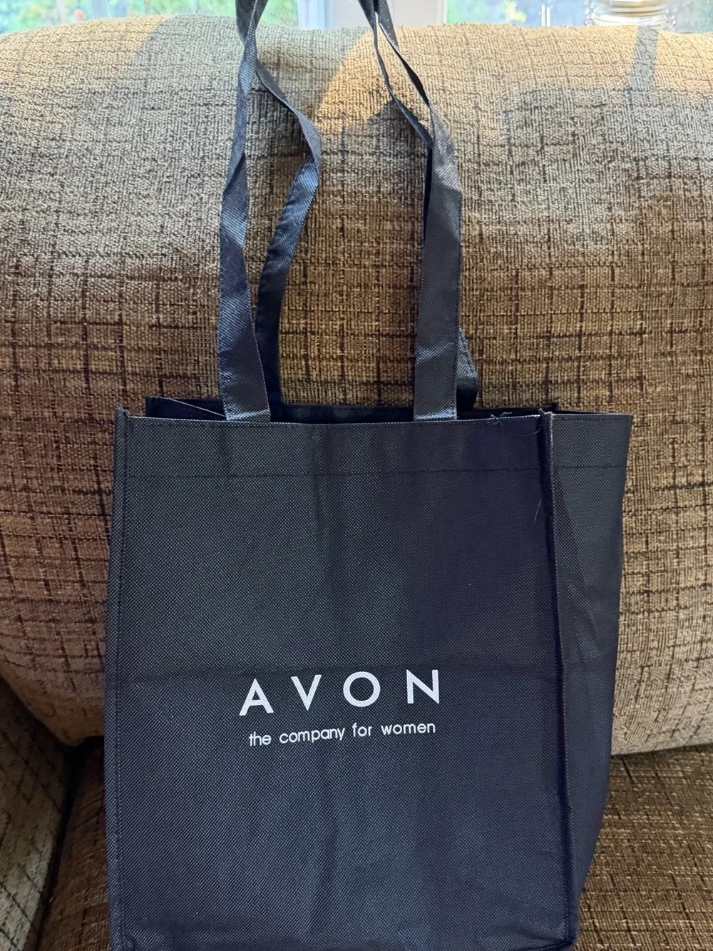 Avon Vendor Tablecloth Black with Logo - 10x6 ft Display table-2 table toppers +